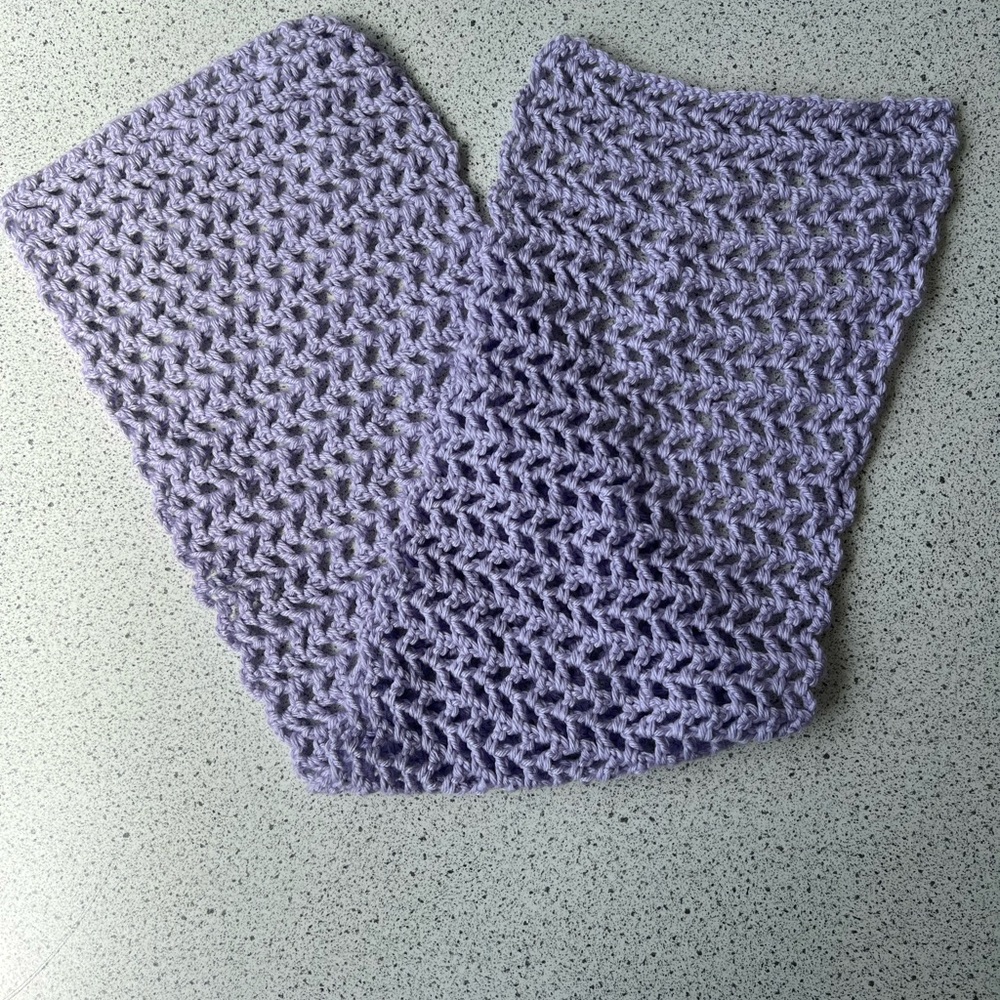 Handmade Purple Crochet Scarf